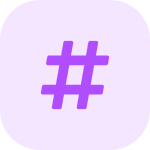 Icon of a hashtag